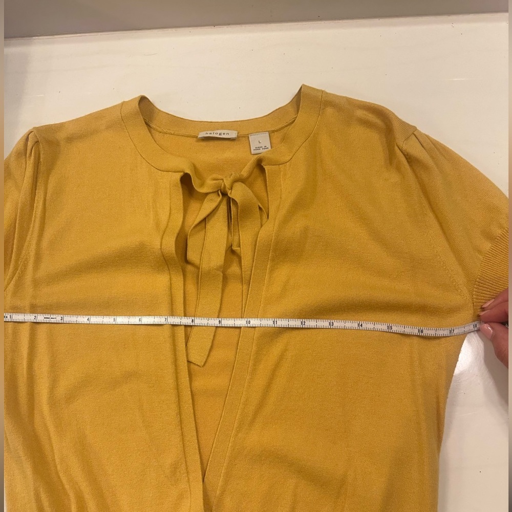 Halogen Tie Neck Knit Shirt - Picture 5 of 6